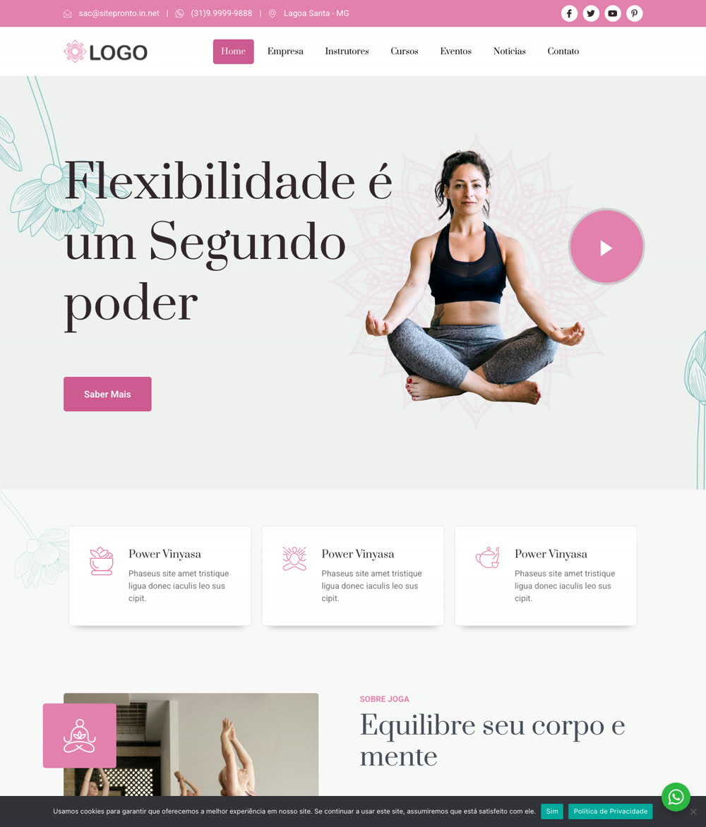 Modelo 013 - Yoga e bem-estar