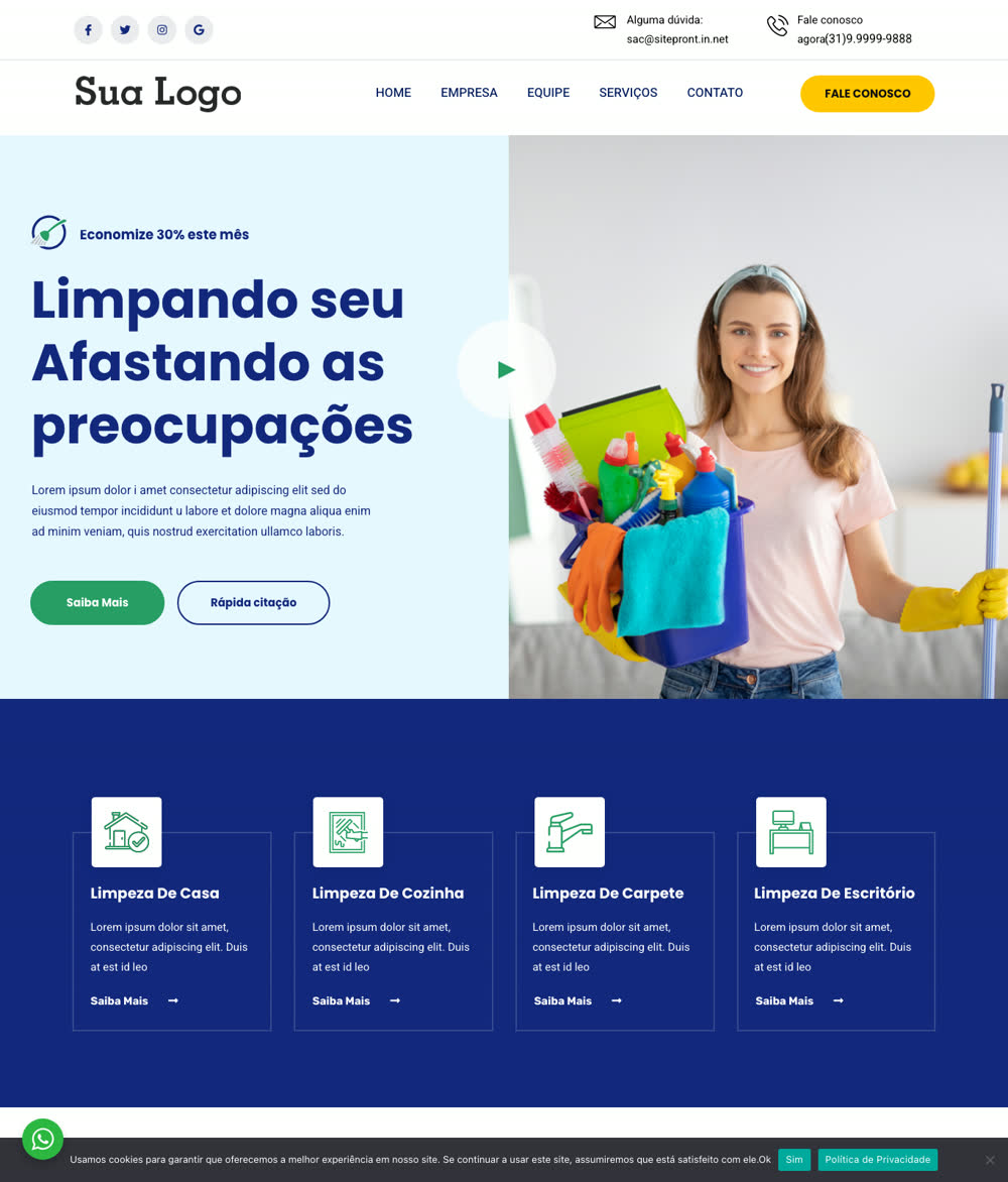 Modelo 017 - Limpeza residencial e comercial